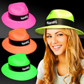Neon Plastic Fedora Gangster Hats